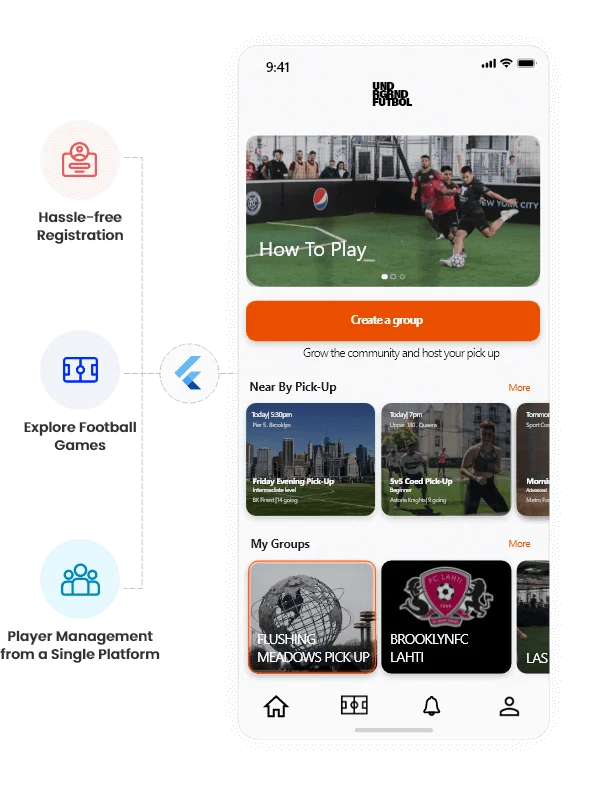 Pickup Soccer App Development
